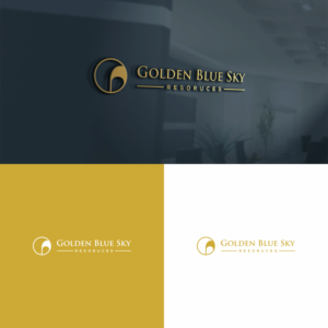 Golden Blue Sky Resoruces  | Logo Design by ZiangArt_Studio