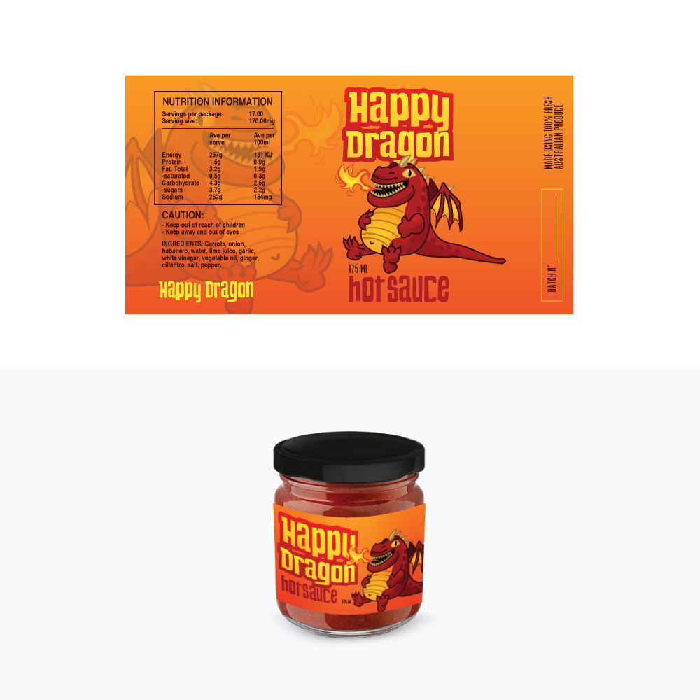 Design Étiquette par Sergio Coelho pour Happy Dragon | Design #24273515