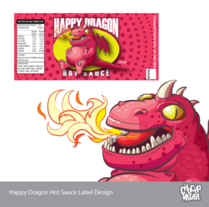 Label Design by Luis Arriola for Happy Dragon | Design #24305075