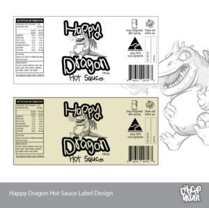 Label Design by Luis Arriola for Happy Dragon | Design: #24334153
