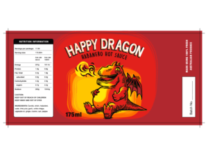 Happy Dragon Hot Sauce | Etikett-Design von ArtTank