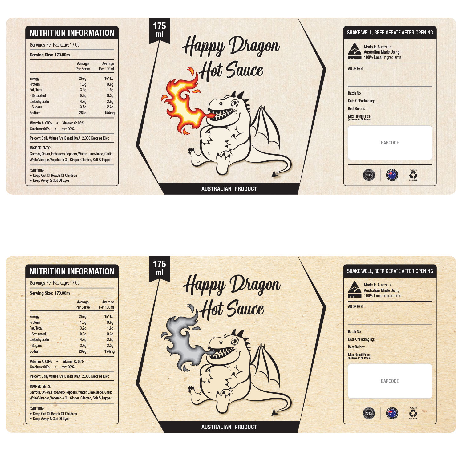 Label Design by CS_Creatives for Happy Dragon | Design #24329695