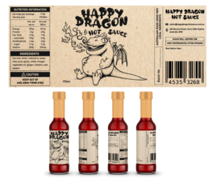 Design Étiquette par Andi Yan pour Happy Dragon | Design : #24357516