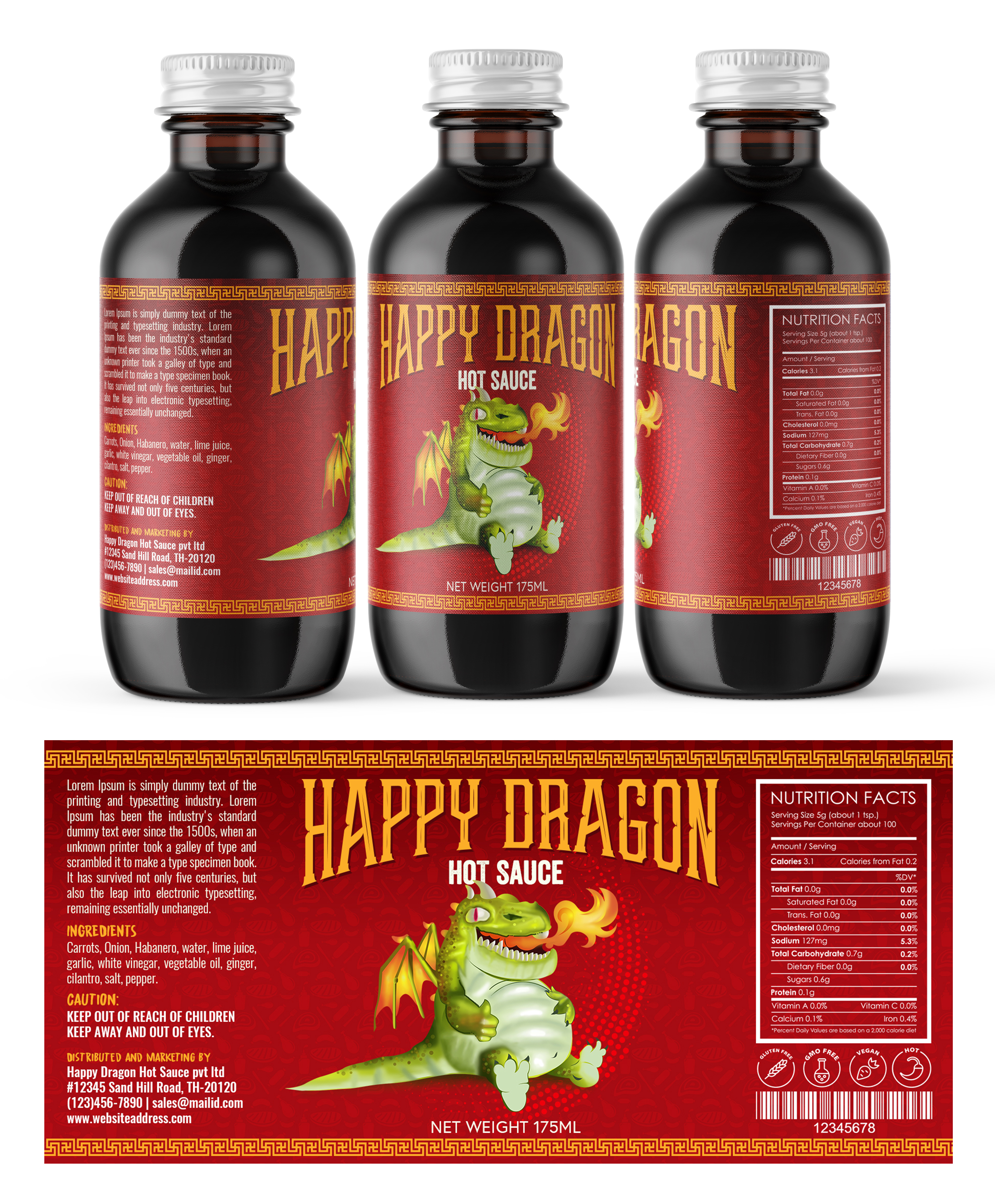 Design Étiquette par SAI DESIGNS pour Happy Dragon | Design #24310598