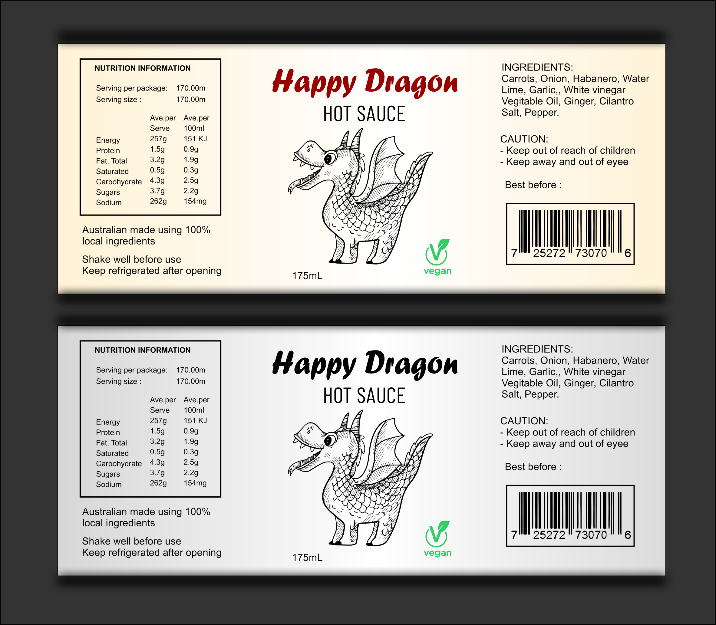 Label Design by sonu parmar for Happy Dragon | Design #24329162