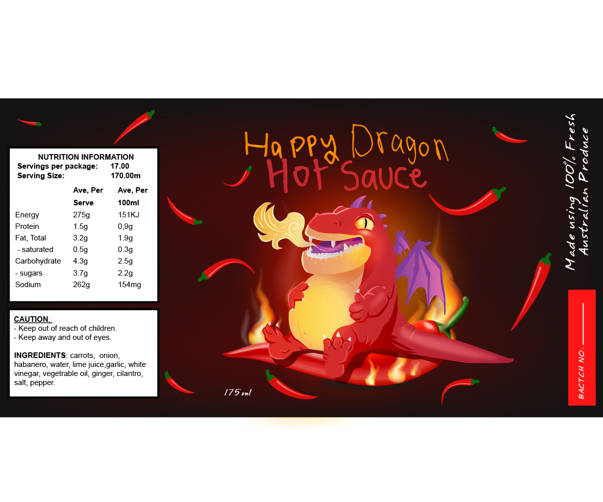 Label Design by ravznoot.digital for Happy Dragon | Design #24325102