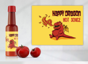 Happy Dragon Hot Sauce | Etikett-Design von Bear Studio