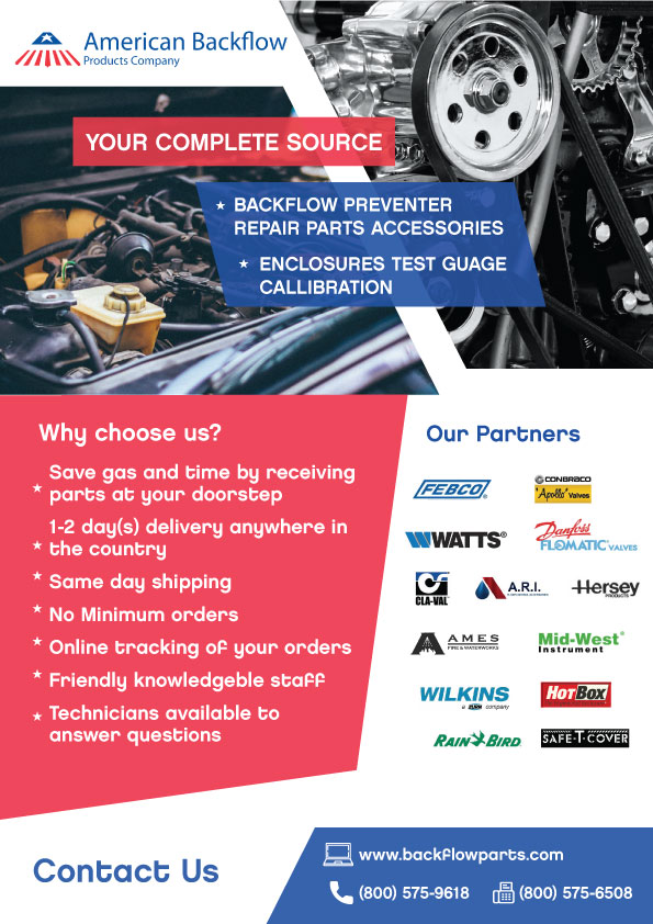 Flyer Design by RAFX DESIGN for American Backflow Products Company | Design #24295293
