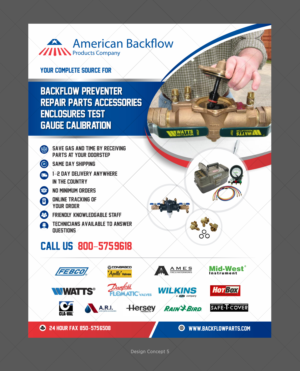 Flyer Design by D Creative for American Backflow Products Company | Design: #24382144