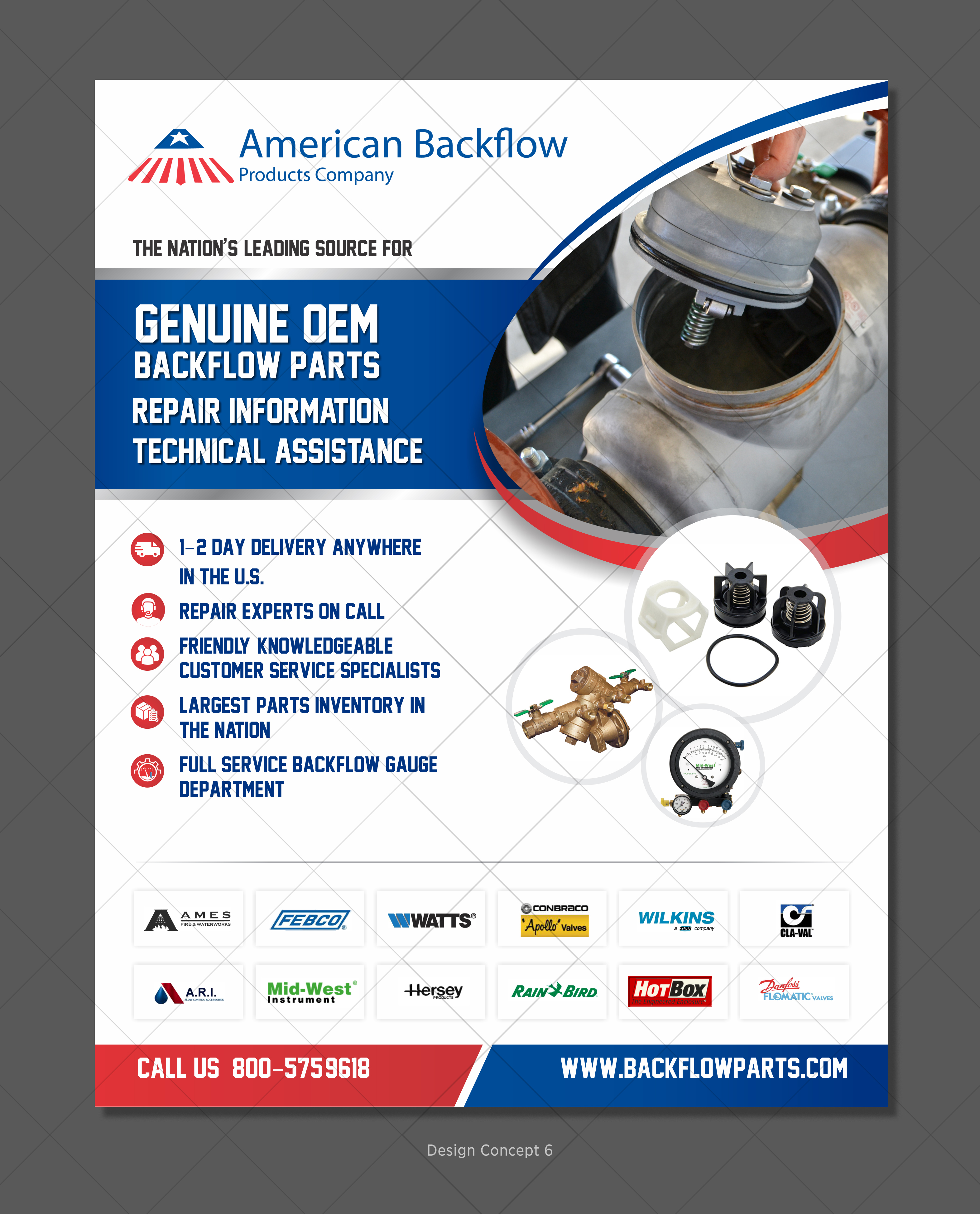 Diseño de Flyer por D Creative para American Backflow Products Company | Diseño #24412672