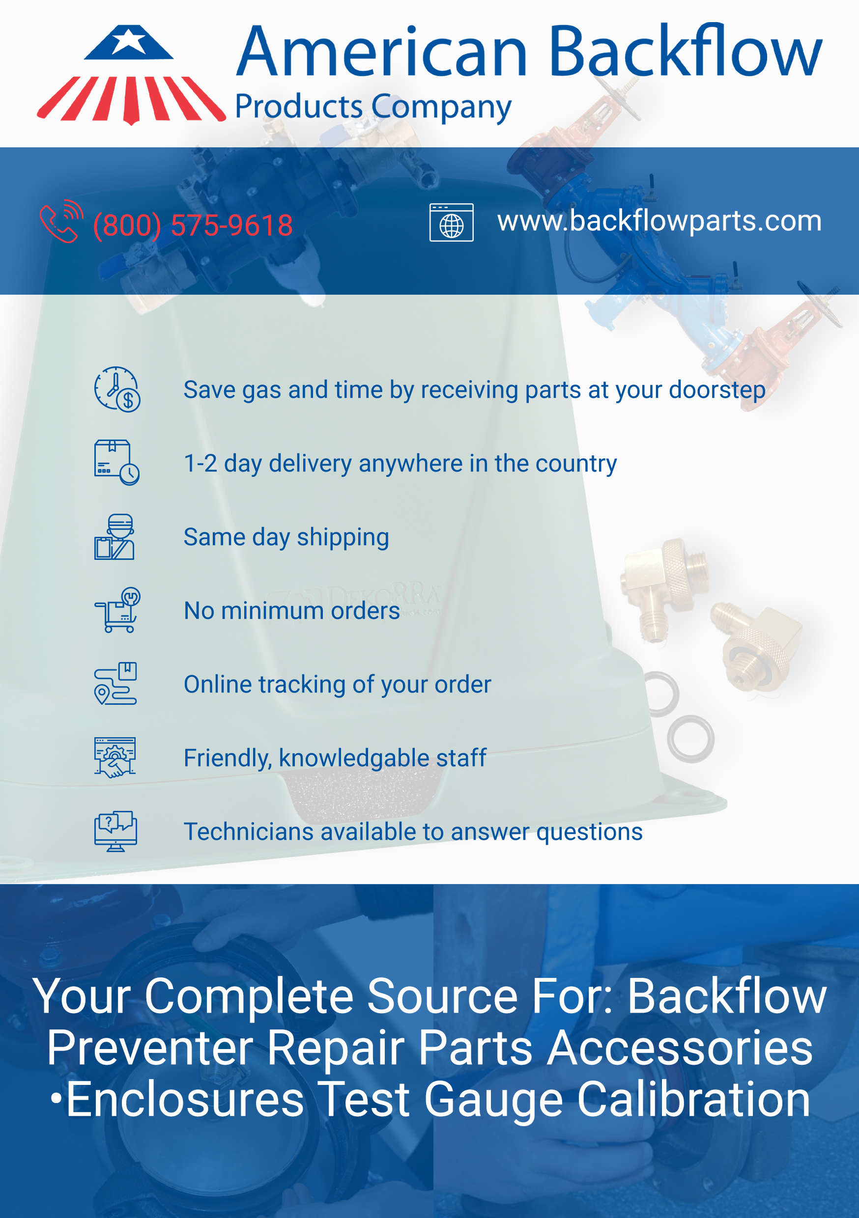 Flyer Design by Puscovsky for American Backflow Products Company | Design #24308918