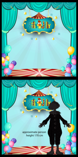 Backdrop for Silly Jilly the Clown | Diseño Gráfico por oasegrafis