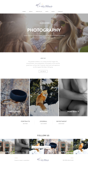 Web Design by Progryss Media for Alex Avery Photography | Design: #24342490