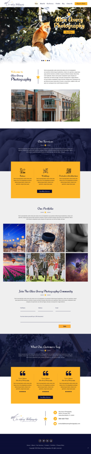 Web Design by pb for Alex Avery Photography | Design: #24312020