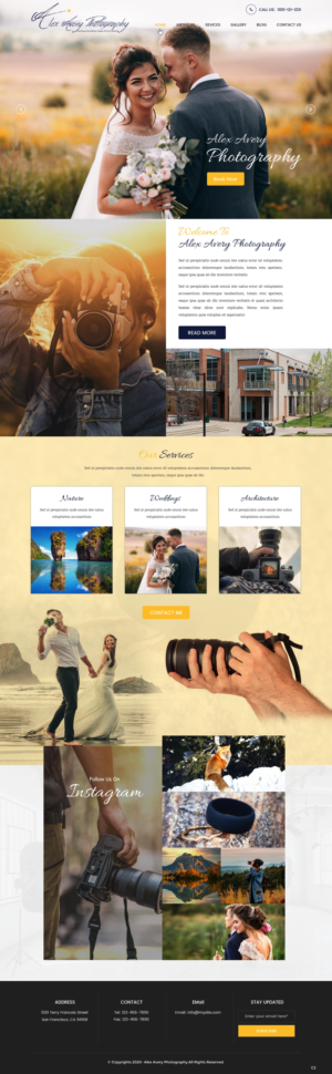 Web Design by pb for Alex Avery Photography | Design: #24312021