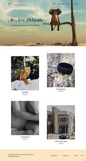 Web Design by pb for Alex Avery Photography | Design: #24312023