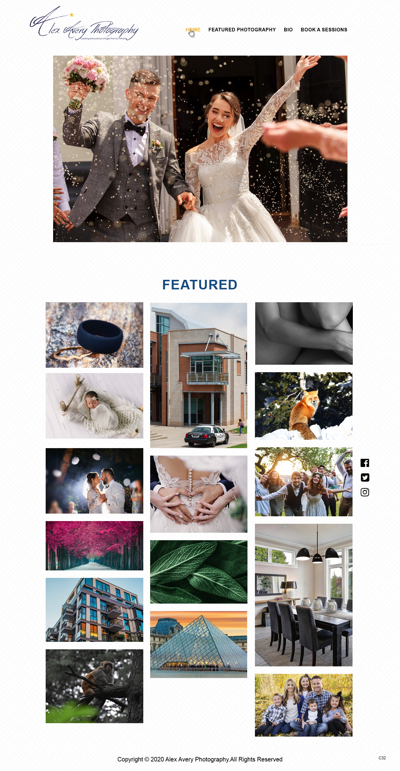 Web Design par pb pour Alex Avery Photography | Design #24312032