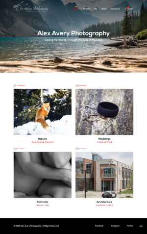 Web Design by pb for Alex Avery Photography | Design: #24312033