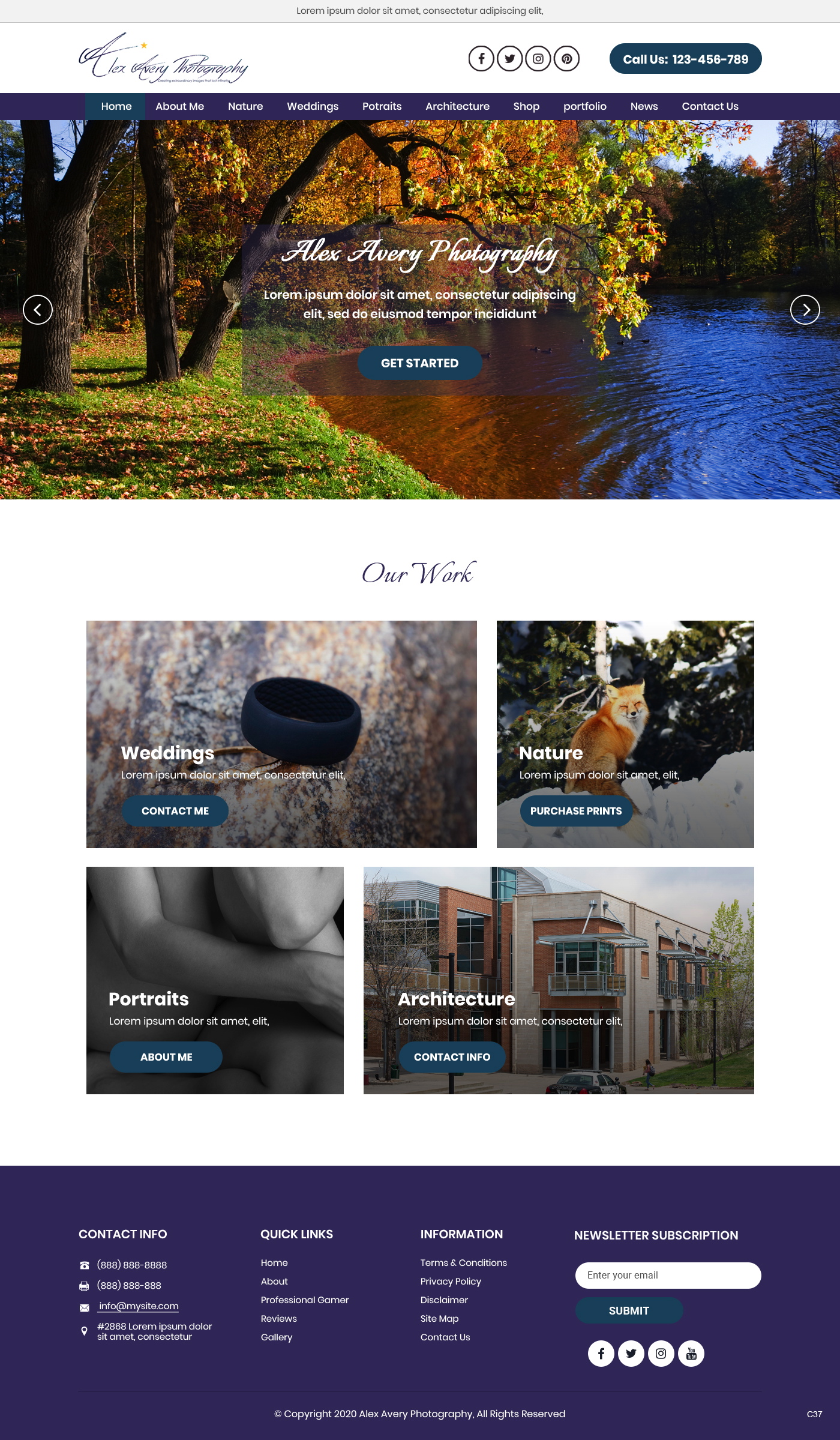 Web Design by pb for Alex Avery Photography | Design #24312034