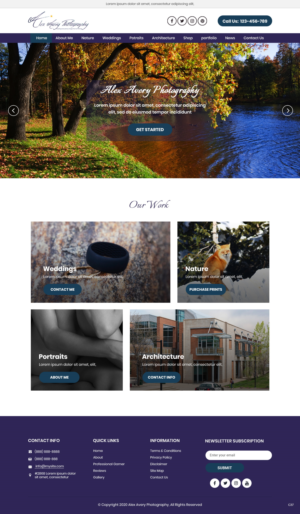 Web Design by pb for Alex Avery Photography | Design: #24312034