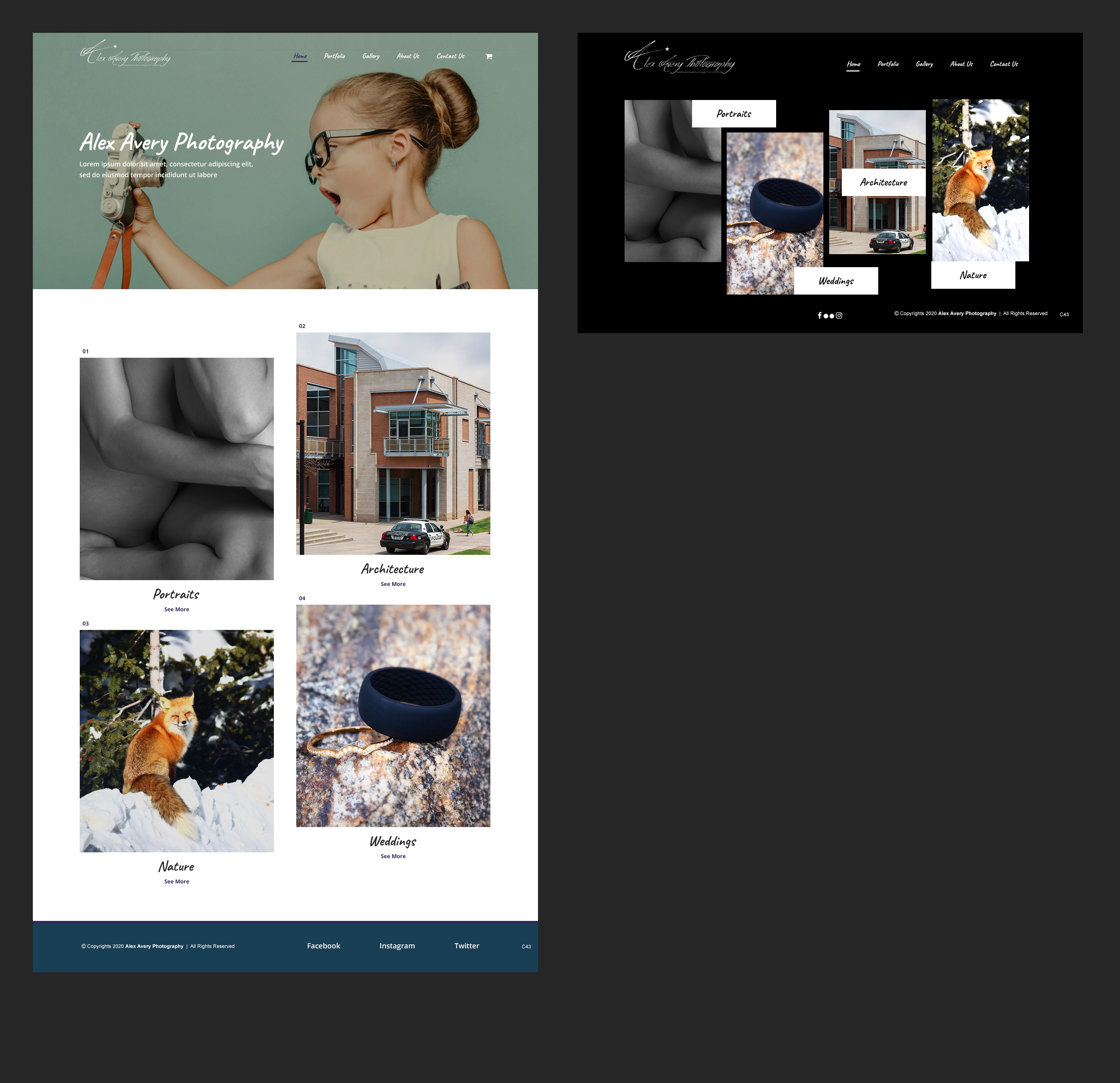 Web-Design von pb für Alex Avery Photography | Design #24312044