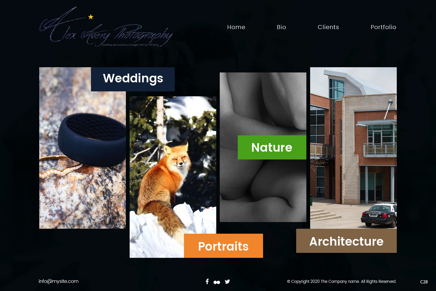 Web Design by pb for Alex Avery Photography | Design #24312046