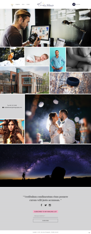 Web Design by pb for Alex Avery Photography | Design: #24312049