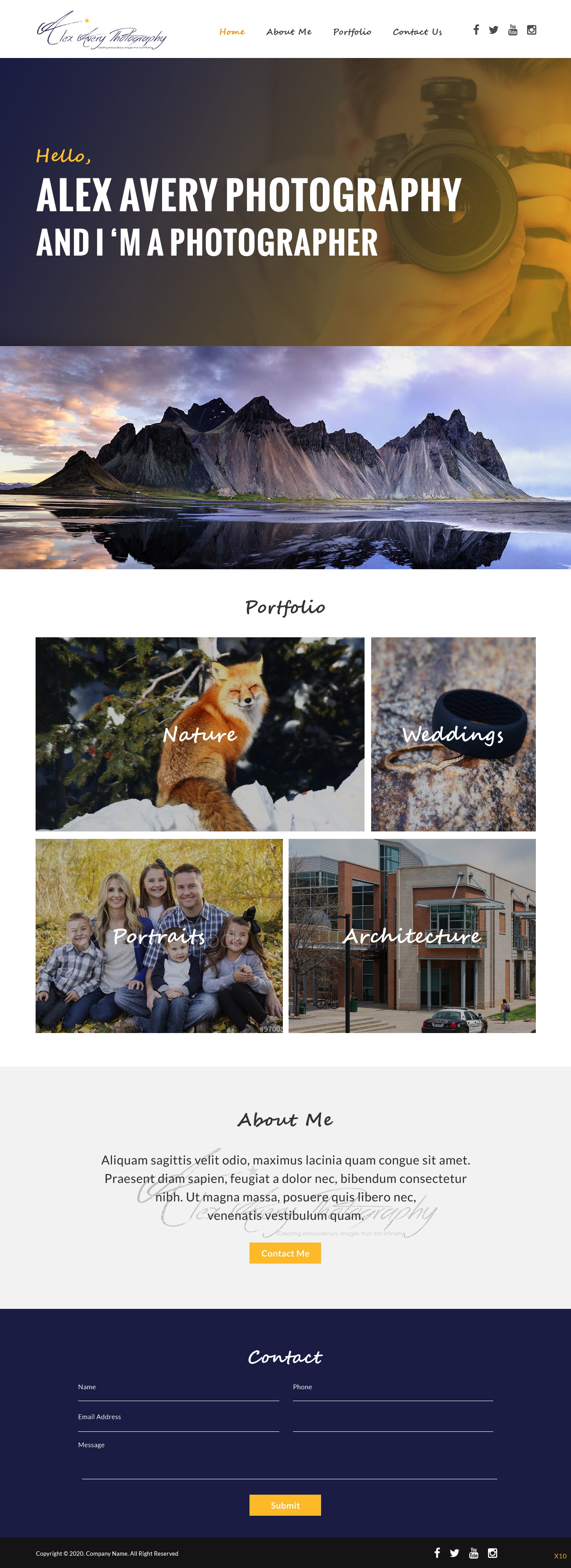 Web Design by pb for Alex Avery Photography | Design #24312055