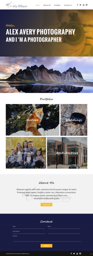 Web Design by pb for Alex Avery Photography | Design: #24312055
