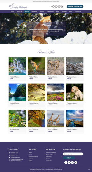 Web Design by pb for Alex Avery Photography | Design: #24364510