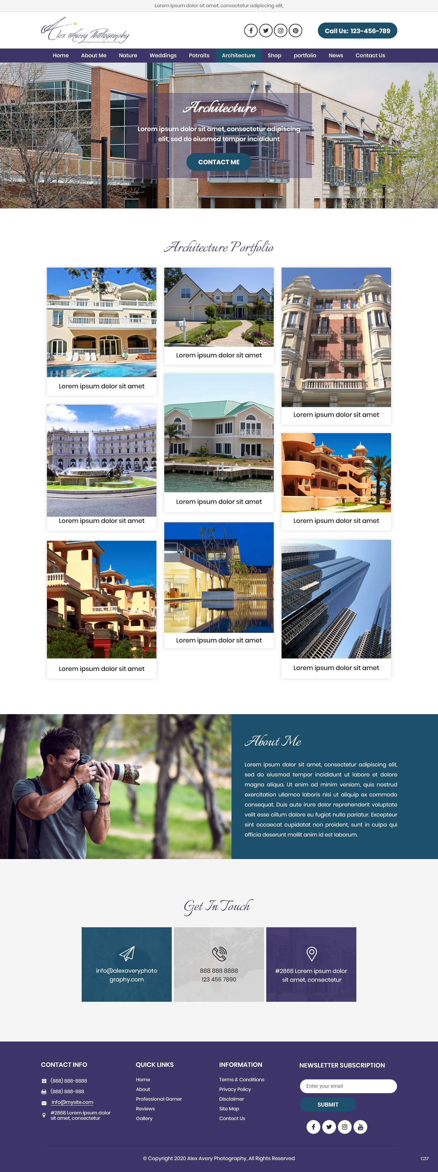 Web Design by pb for Alex Avery Photography | Design #24376275