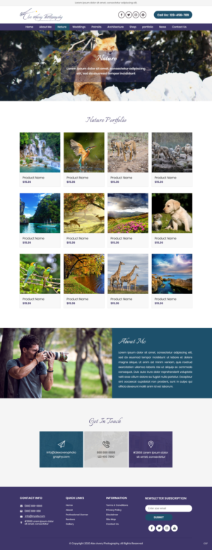 Web Design by pb for Alex Avery Photography | Design: #24376278