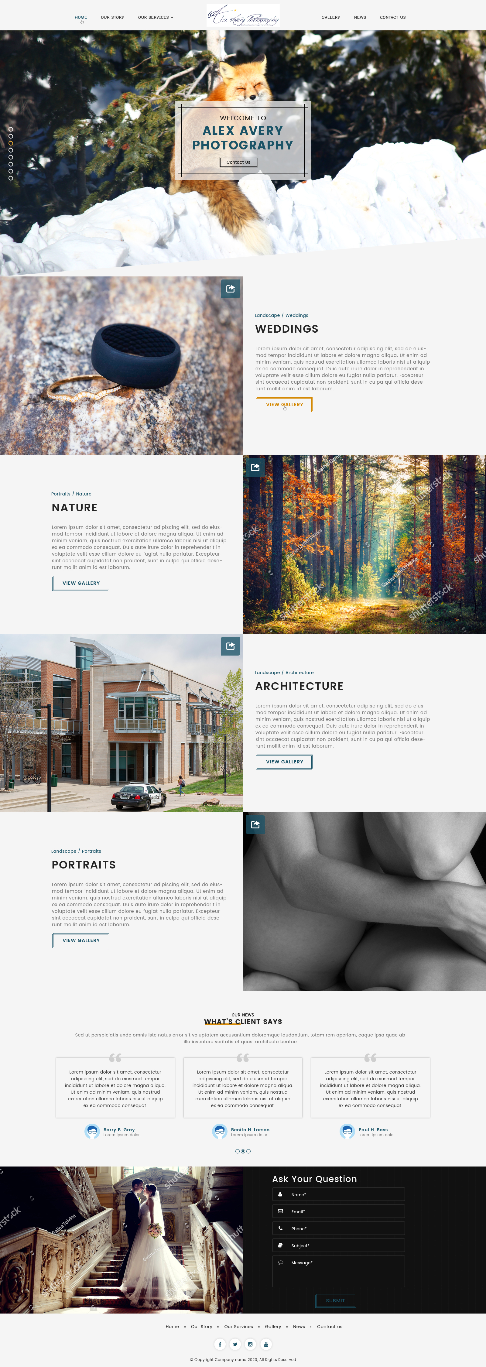 Web Design by sakshiinfoway for Alex Avery Photography | Design #24309035