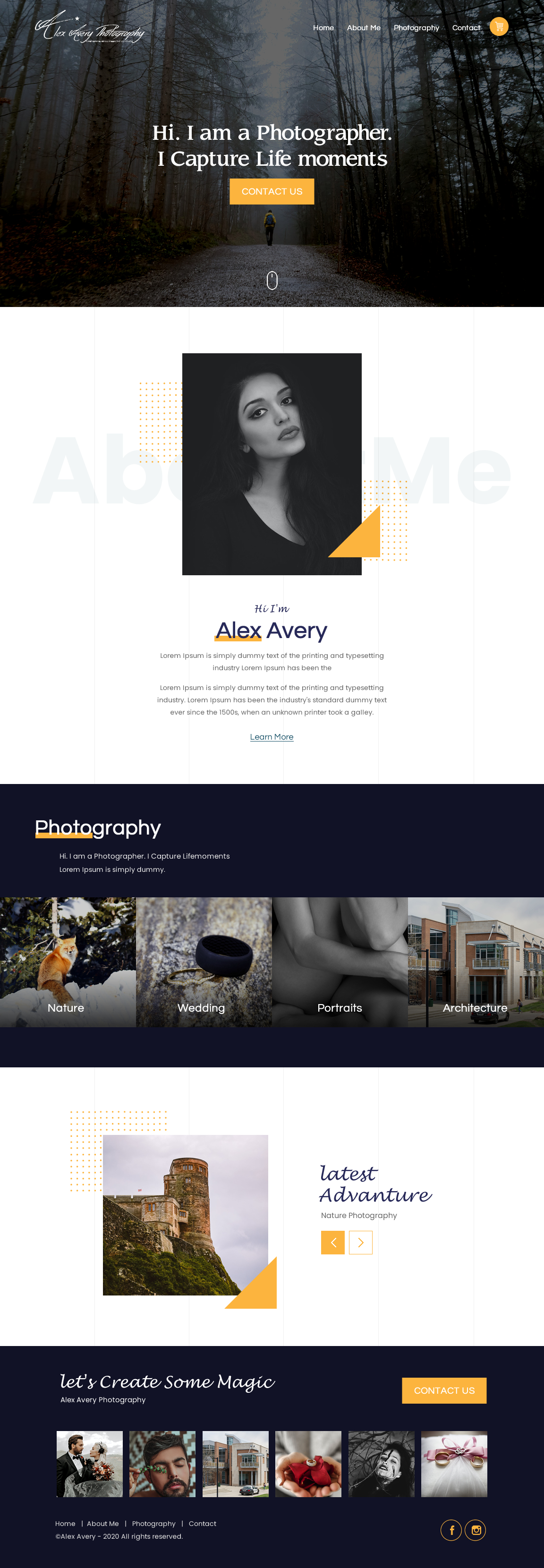 Web Design by rightway for Alex Avery Photography | Design #24284281