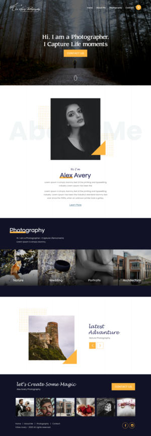 Web Design by rightway for Alex Avery Photography | Design #24284281