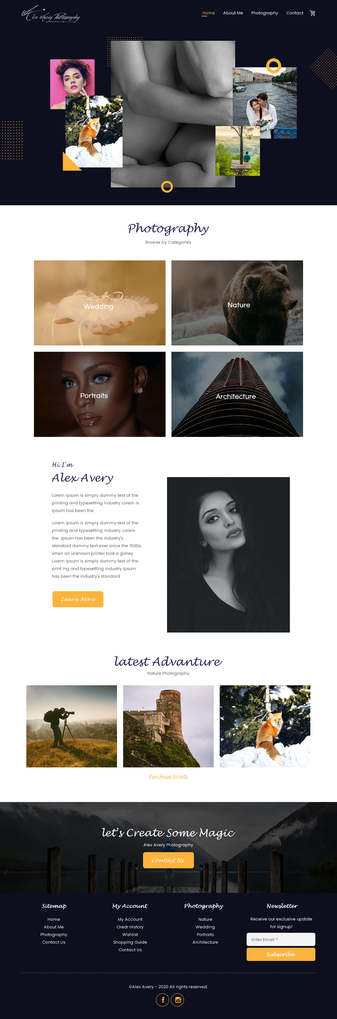 Web Design by rightway for Alex Avery Photography | Design #24284282
