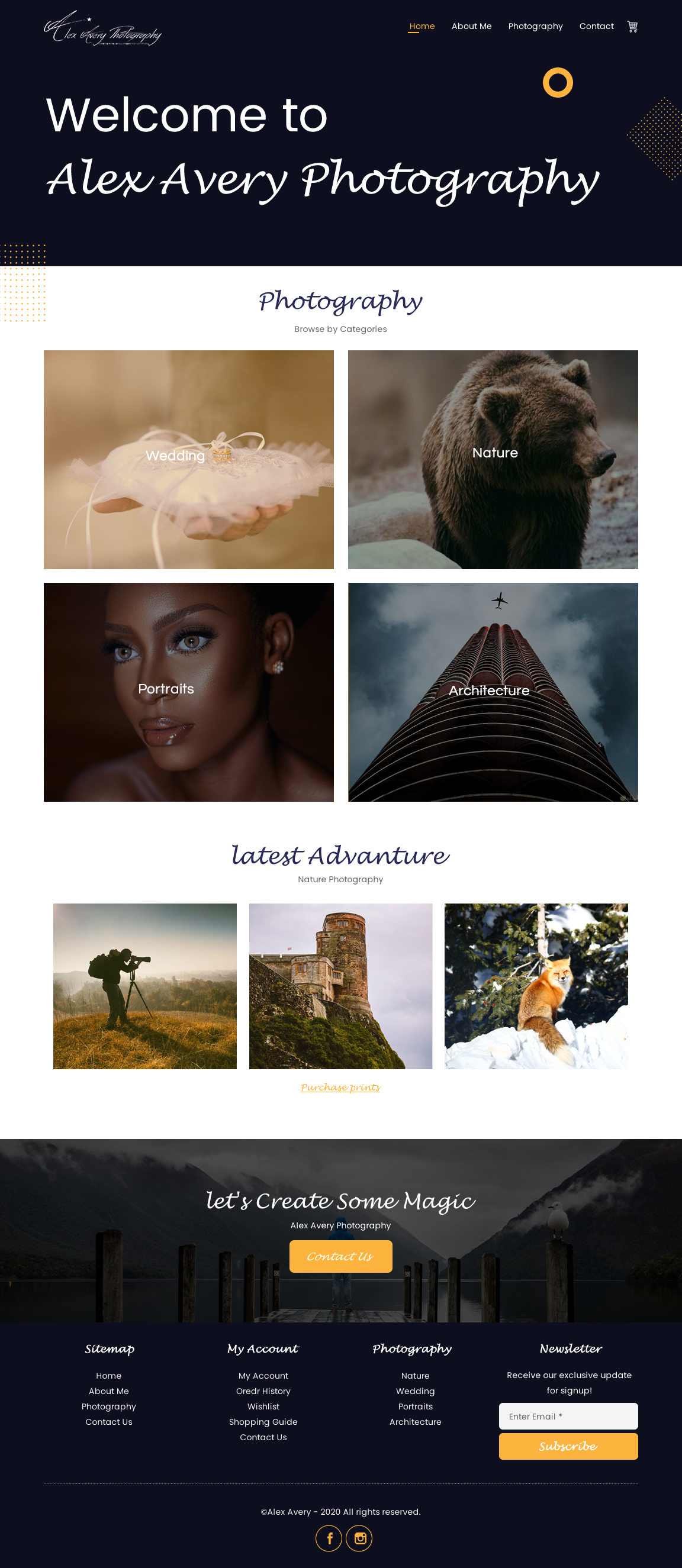 Web Design by rightway for Alex Avery Photography | Design #24306243