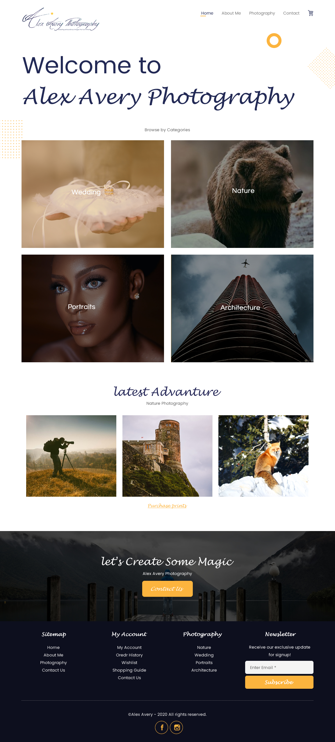 Web Design par rightway pour Alex Avery Photography | Design #24306244