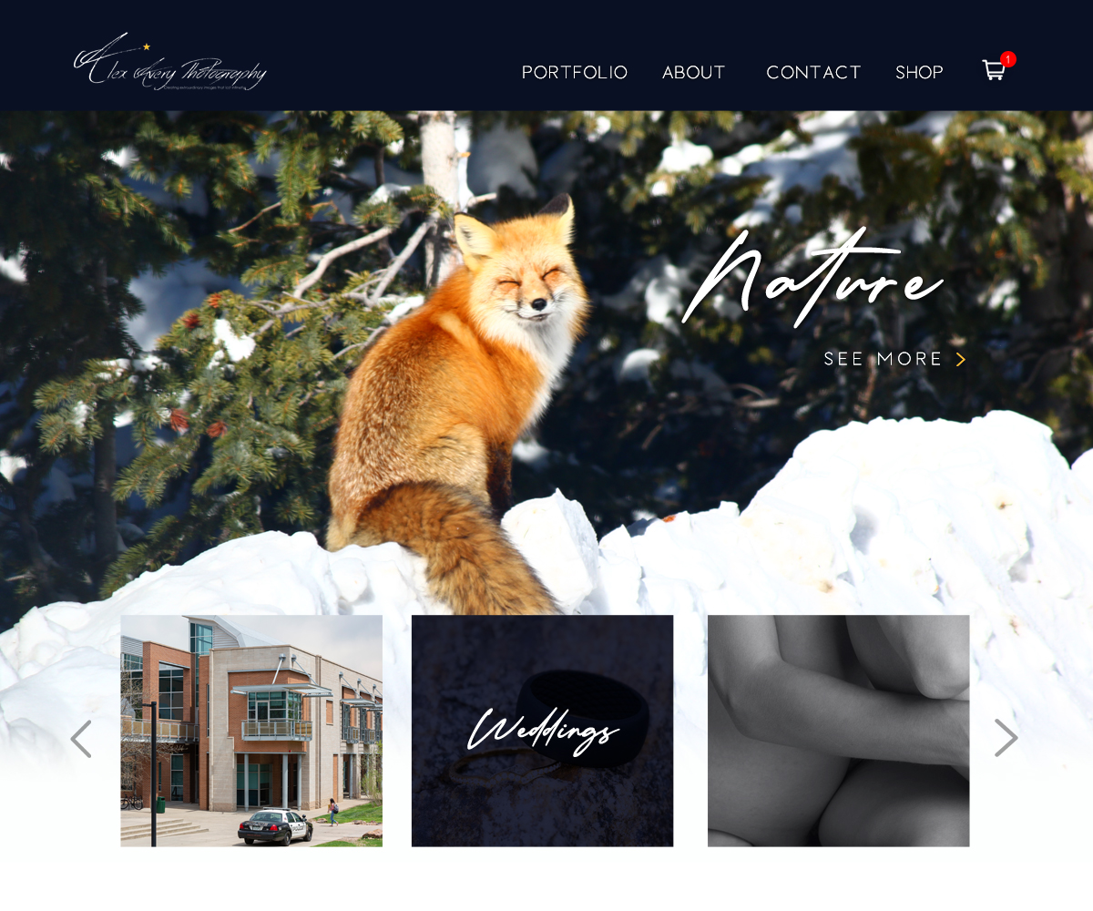 Diseño Web por tonirose para Alex Avery Photography | Diseño #24326091