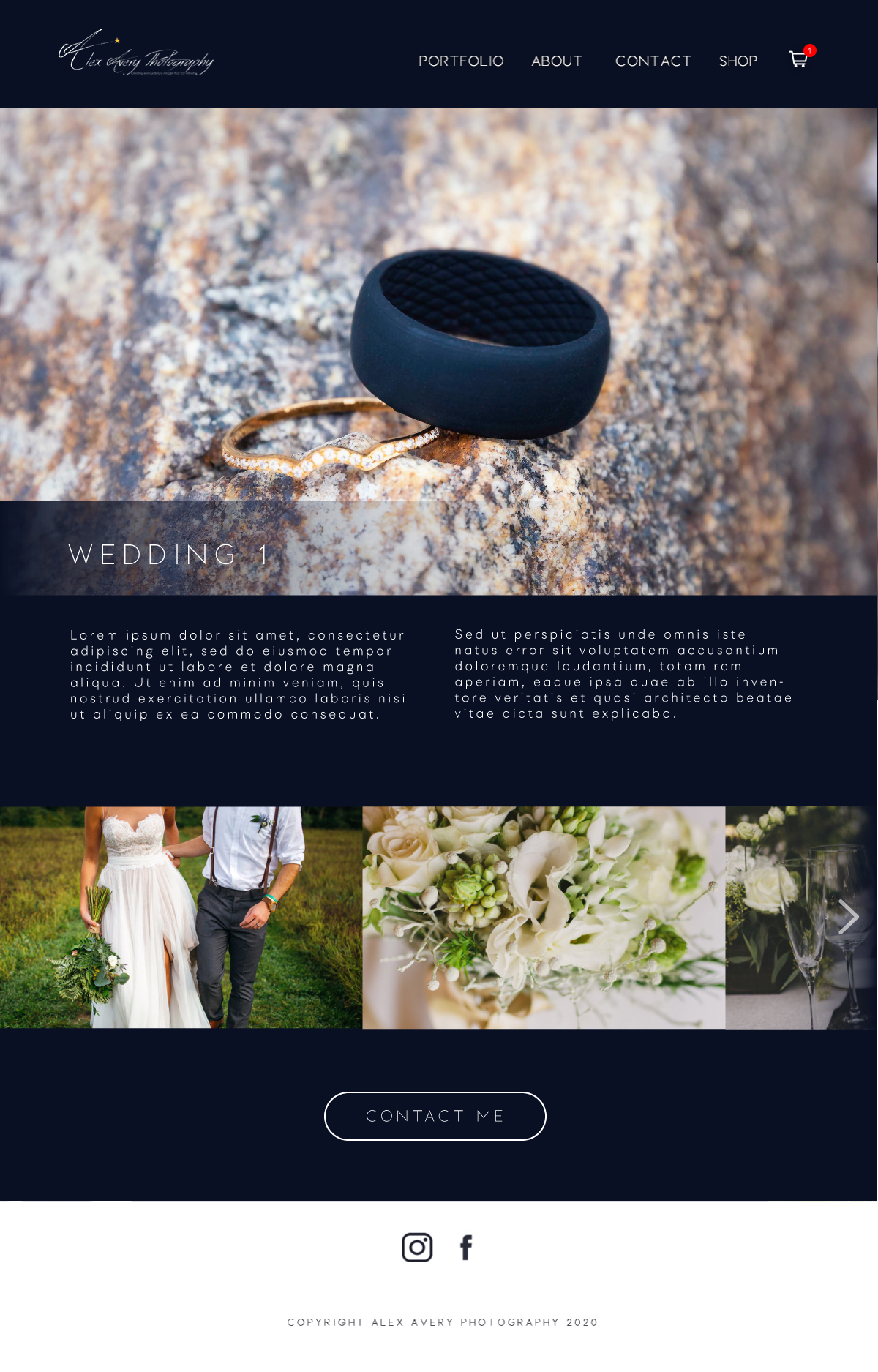 Web-Design von tonirose für Alex Avery Photography | Design #24330634