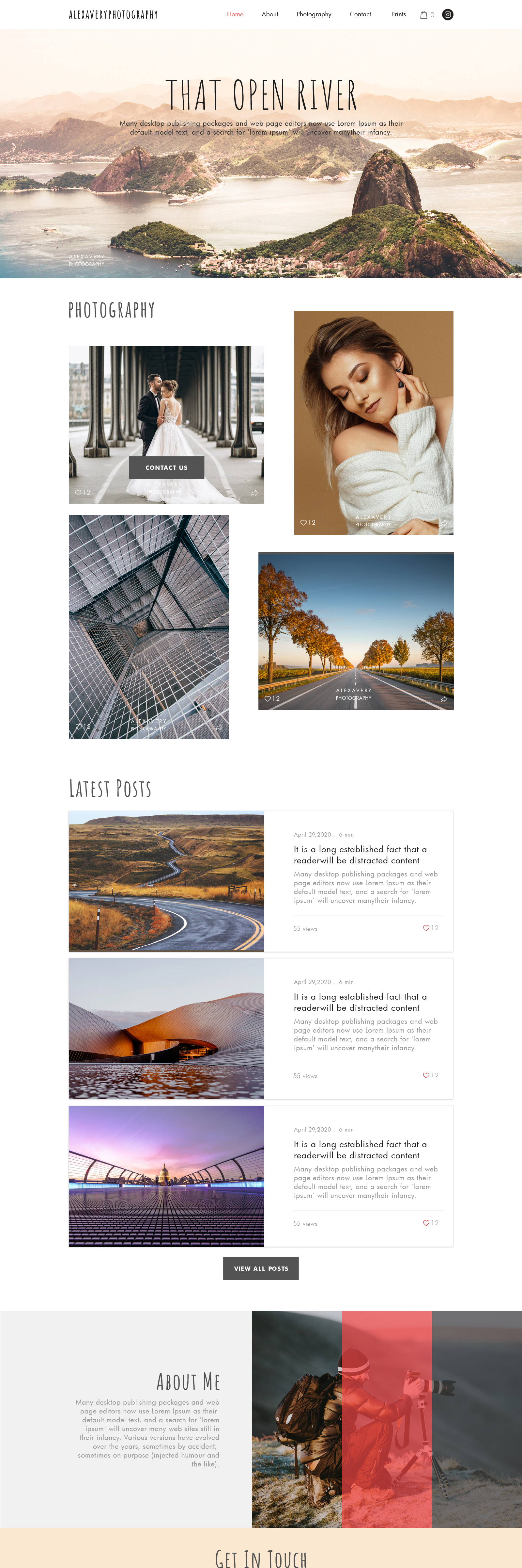 Web Design by sai.designer87 for Alex Avery Photography | Design #24321976