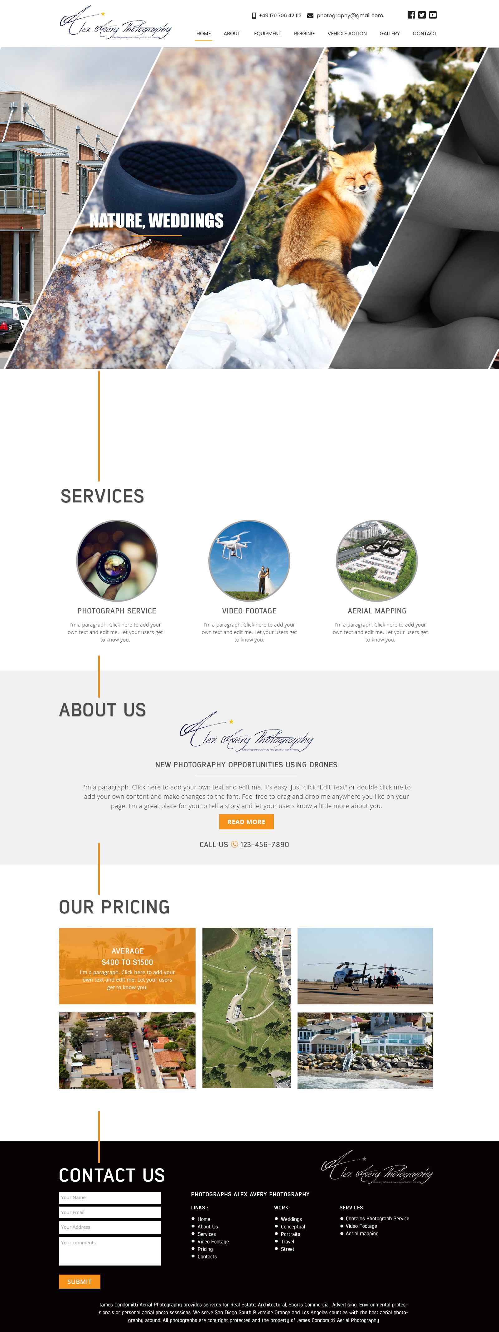 Web Design by Xclusive Designers for Alex Avery Photography | Design #24283156
