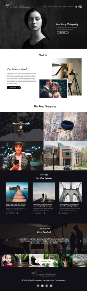 Web Design by bdesigner9 for Alex Avery Photography | Design #24299624