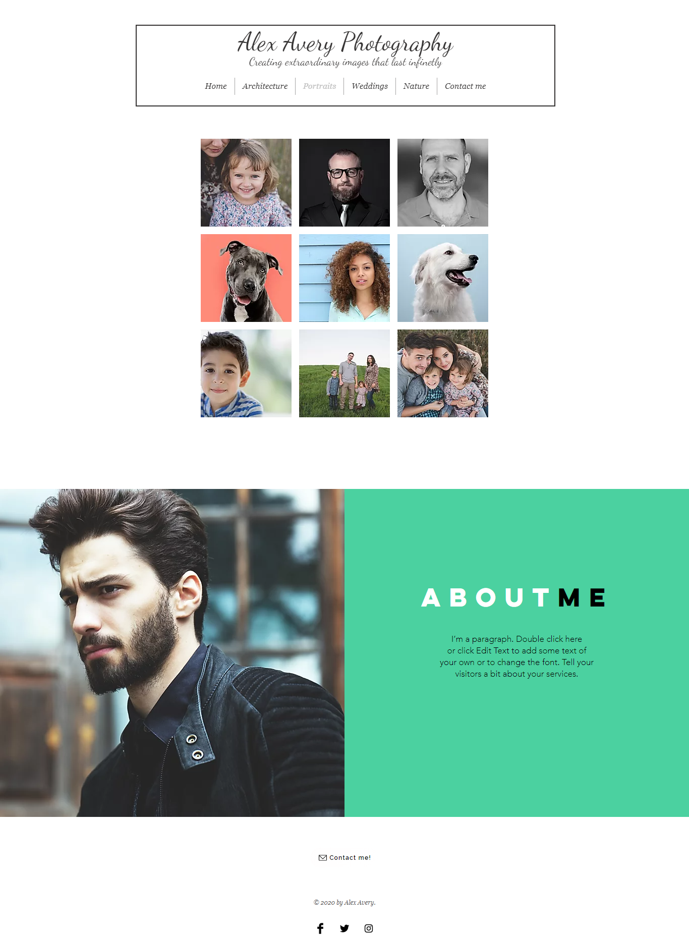 Web Design by Ruxandra Teodora for Alex Avery Photography | Design #24315315