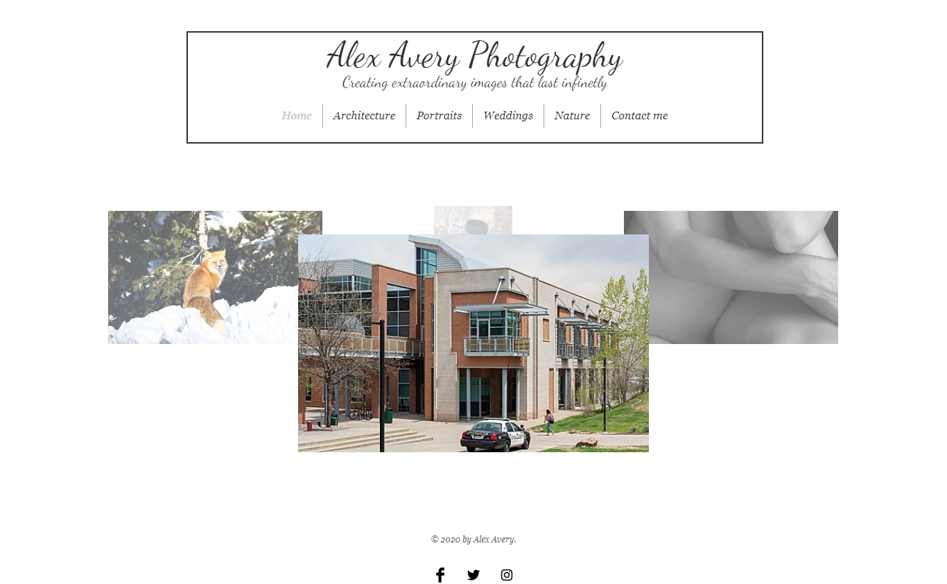 Web Design par Ruxandra Teodora pour Alex Avery Photography | Design #24315318