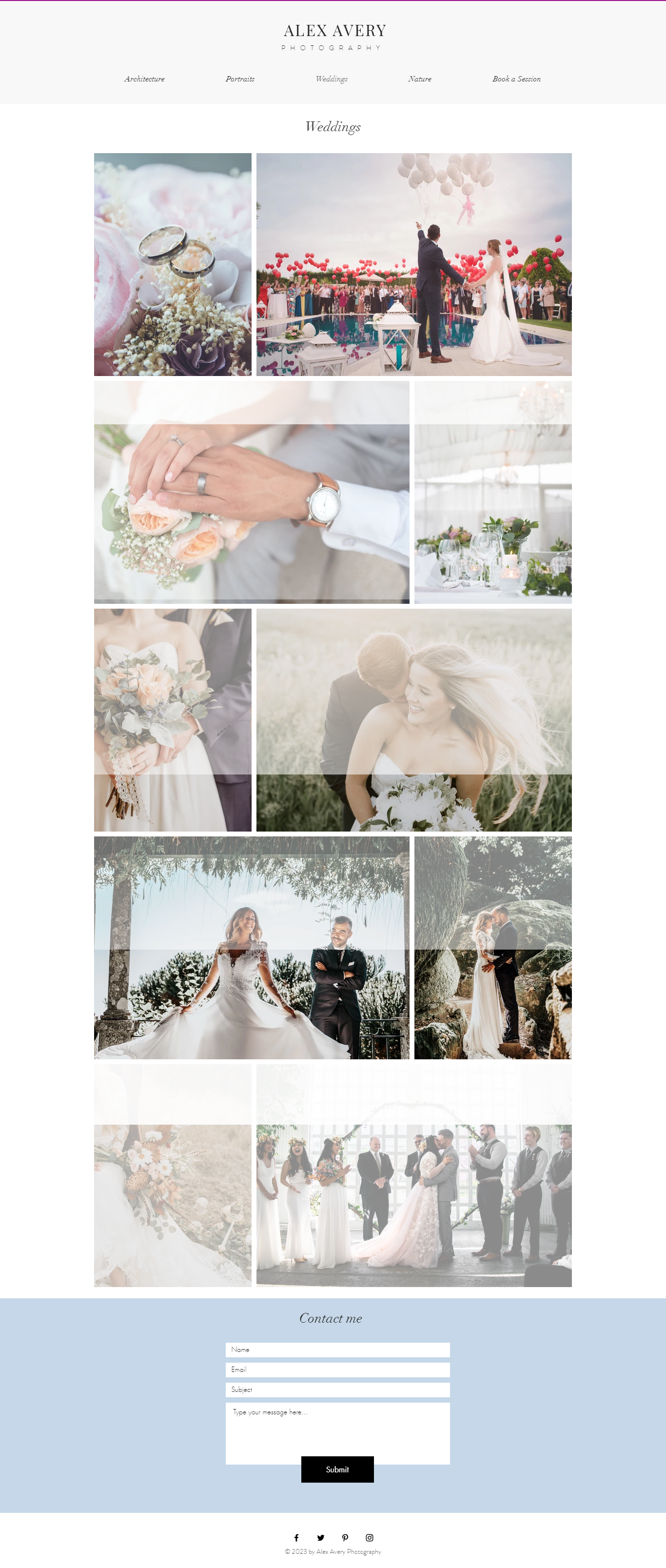 Web Design by Ruxandra Teodora for Alex Avery Photography | Design #24315321