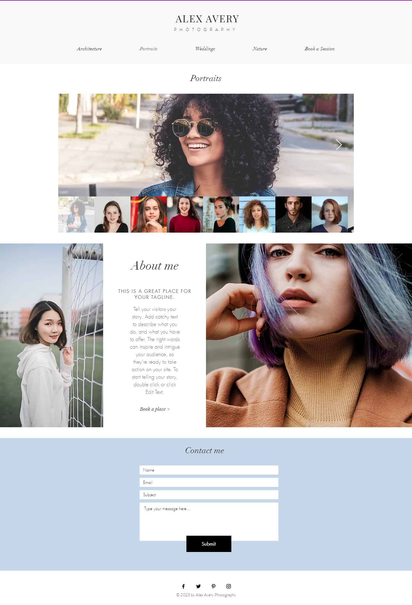 Web-Design von Ruxandra Teodora für Alex Avery Photography | Design #24315322