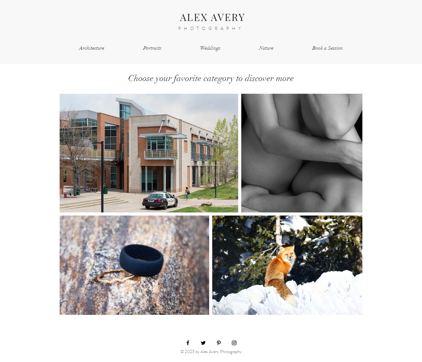 Web Design by Ruxandra Teodora for Alex Avery Photography | Design #24315324