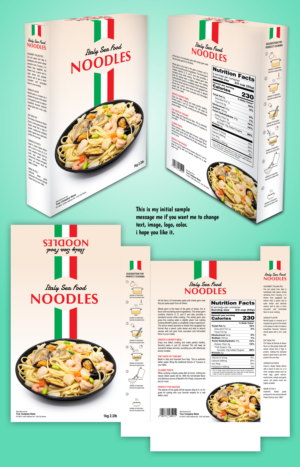 italy sea food noodles | Design Emballage par oasegrafis