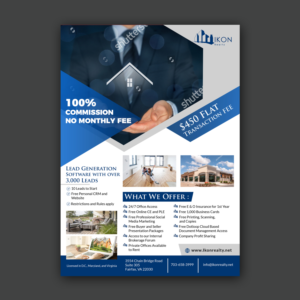 Ikon Realty Real Estate Brokerage Recruiting Flyer  | Flyer Design by Schöpfer